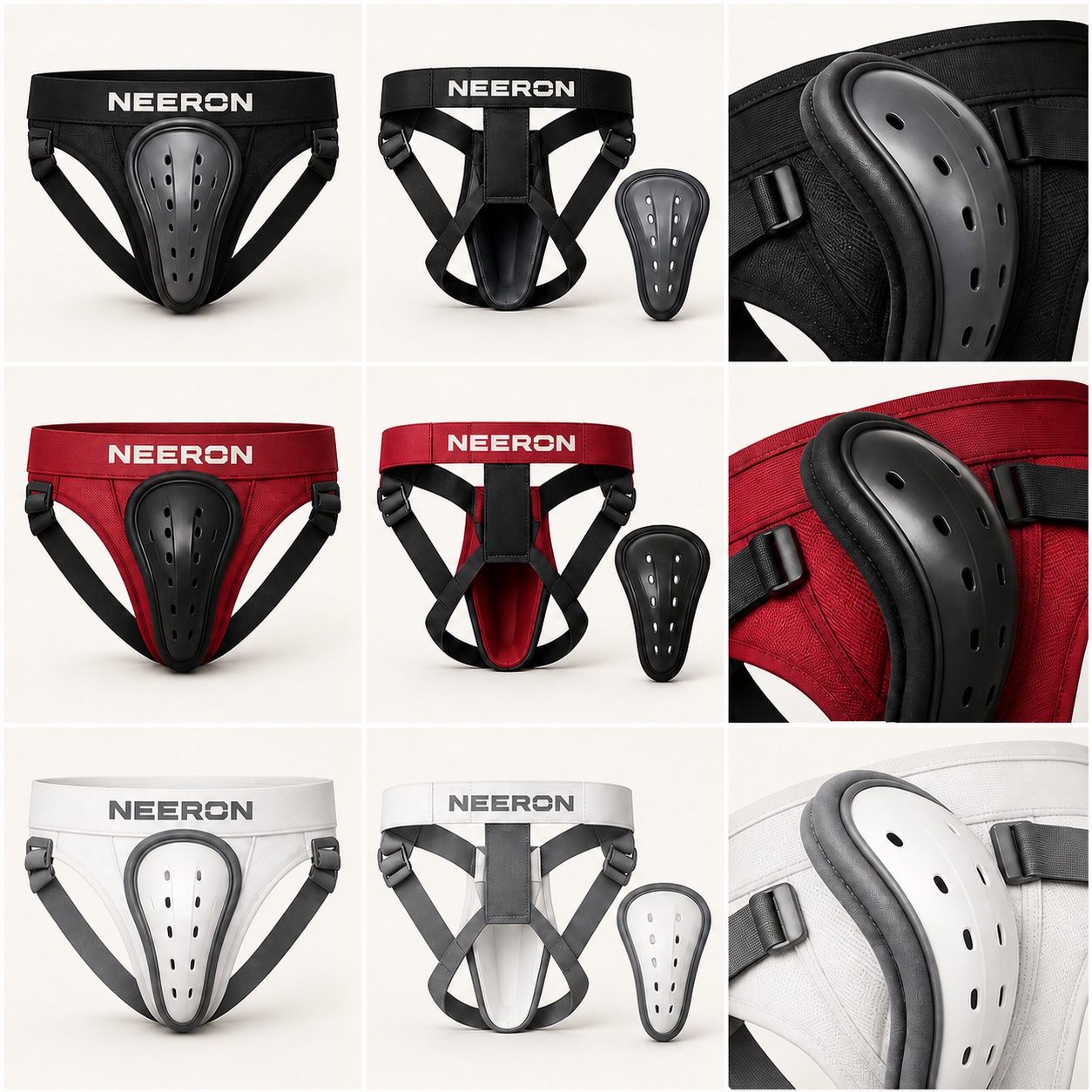 Anchor Four-Strap Athletic Cup in Carbon / Ivory